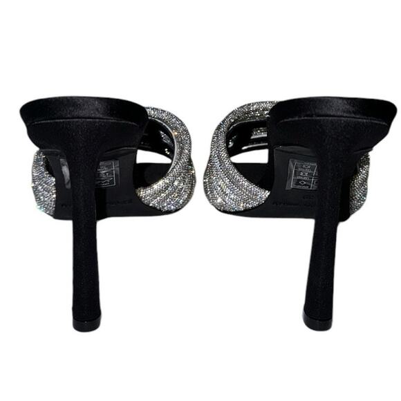 NEW NWT Jonathan Simkhai Lena Crystal Embellished Open Toe Mules Heels Size 39 - Picture 7 of 13